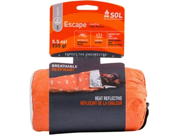 Survive Outdoors Longer 01401227 SOL Bivvy Warmth Waterproof Orange Aluminum-Coated Polyethylene