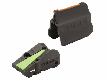 TruGlo TGTG940 F.A.S.T. Universal Shotgun Sights Black | Red Fiber Optic Front Sight | Green Ramp Rear Sight