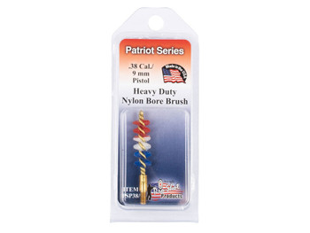 Pro-Shot PSP389 Patriot Series Bore Brush .38 Cal/ 9mm Pistol #8-32 Thread Nylon Bristles Brass Core