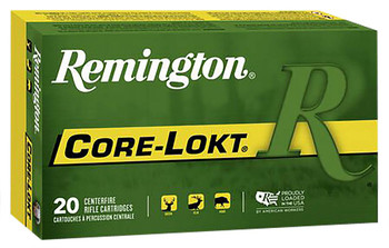 Remington Core-Lokt Hyper Velocity Centerfire Ammunition, 30-06 Springfield, Soft Point Core Lokt, 180 Grain - 20 Cartridge Box ( 20 / 1 )