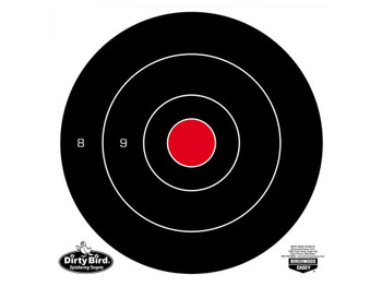 Birchwood Casey 35825 Dirty Bird 8" Bullseye Tagboard Hanging Black/White 25 Per Pkg