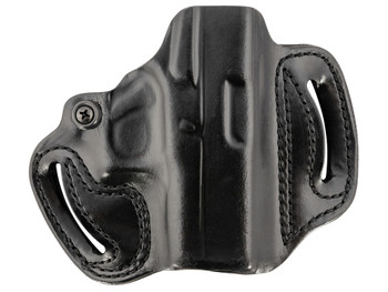 DeSantis Gunhide 086BA8BZ0 Mini Slide OWB Black Leather Belt Slide Fits Glock 43/43x/48 Belt 1.75" Wide Black Hand