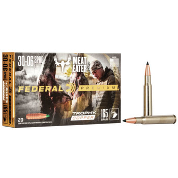 Federal Trophy Copper Hyper Velocity Centerfire Ammunition, 30-06 Springfield, Trophy Copper, 165 Grain - 20 Cartridge Box ( 20 / 1 )