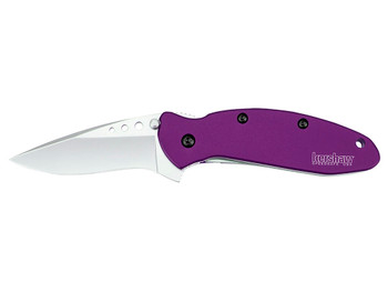 Kershaw 1620PUR Scallion 2.40" Folding Drop Point Plain Bead Blasted 420HC SS Blade Purple Anodized Aluminum Handle Includes Pocket Clip