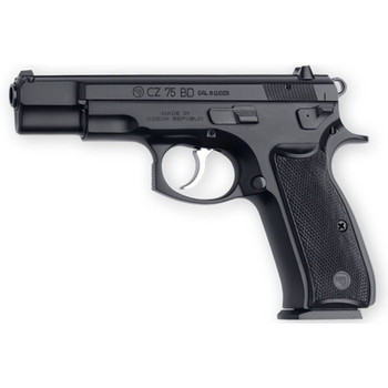 CZUSA 91130 CZ 75 B  9mm Luger 161 4.60 Black Steel Barrel Black Serrated Steel Slide Black Polycoat Steel Frame wBeavertail Black Plastic Grip Ambidextrous UPC: 806703911304