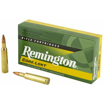 Remington Core-Lokt Hyper Velocity Centerfire Ammunition, 6mm Remington, Jacketed Soft Point, 100 Grain - 20 Cartridge Box ( 20 / 1 )