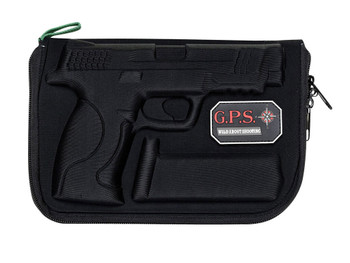 GPS Bags 912PC Custom Molded w/ Lockable Zippers Internal Mag Holder & Black Finish for S&W M&P Full-Size/Compact (9mm Luger/40 S&W/45 ACP)