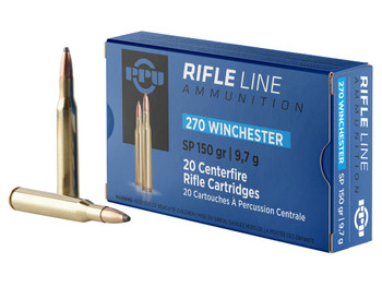 PPU PP2702 Standard Rifle 270Win 150gr Soft Point 20 Per Box/10 Case