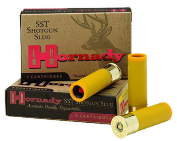 Hornady Super Shock Tip (SST) 20 Gauge Shotshell Ammunition, 2 3/4 in, 1800 fps, 2/3 oz, Slug - 5 Cartridge Box ( 5 / 1 )