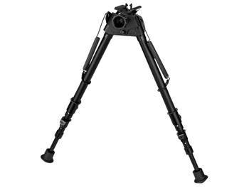 Harris Bipods 25CS Swivel 25C Swivel Stud, 13.50-27", Black Steel/Aluminum, Rubber Feet
