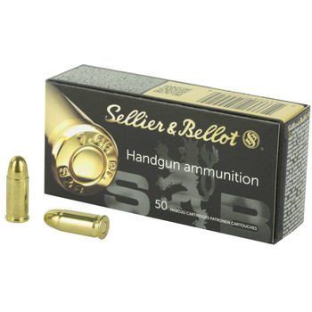Sellier & Bellot Handgun Subsonic Centerfire Ammunition, 32 ACP, Full Metal Jacket, 73 Grain - 50 Cartridge Box ( 50 / 1 )