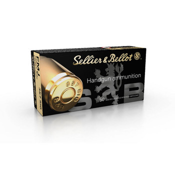 Sellier & Bellot Handgun High Velocity Centerfire Ammunition, 357 SIG, Full Metal Jacket, 140 Grain - 50 Cartridge Box ( 50 / 1 )