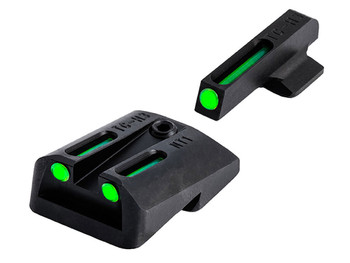 TruGlo TG131NTI TFO Green/Tritium/Fiber Optic Front Sight-Green/Tritium/Fiber Optic Rear Sight 1911 Government