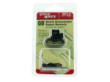 Uncle Mike's 10712 Magnum Band Swivel Set Quick Detach 115 U22 1" Fits .420-.470" Diameter Mag Tubes w/o Dismantling Gun