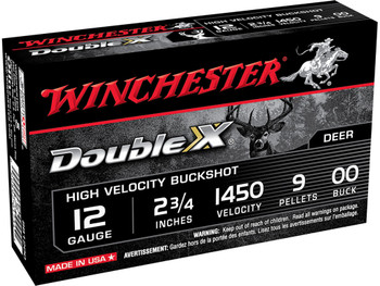Winchester Ammo SB1200 Double X High Velocity 12Gauge 2.75" 9Pellets 00Buck Shot 5 Per Box/50 Case