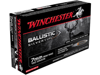 Winchester Ammo SBST7 Ballistic Silvertip 7mmRemMag 150gr Rapid Controlled Expansion Polymer Tip 20 Per Box/10 Case