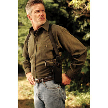 Uncle Mikes 83011 Sidekick Vertical Shoulder Holster Shoulder Size 01 Black Cordura Harness Fits MedLarge Semi Autos Fits 34 Barrel Right Hand UPC: 043699830114