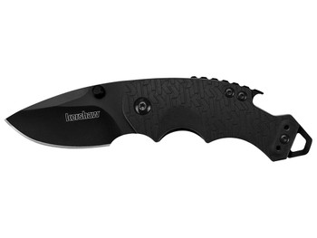 Kershaw 8700BLK Shuffle 2.40" Folding GFN Plain Black Oxide 8Cr14MoV SS Blade Black K Textured Glass-Filled Nylon Handle Includes Pocket Clip