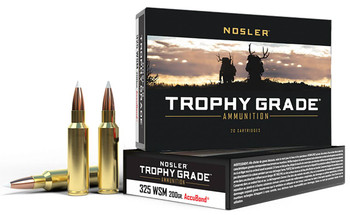 Nosler Trophy Grade Hyper Velocity Centerfire Ammunition, 325 WSM, Nosler AccuBond, 200 Grain - 20 Cartridge Box ( 20 / 1 )