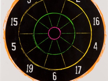 Champion Targets 45825 VisiColor Dartboard Hanging Paper Multi Color 11"x14" Dart Board 10 Pack