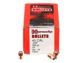 Hornady 4500 InterLock 45 Cal .458 300 gr Hollow Point 50 Per Box/ 15 Case