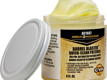 CVA AC1687 Barrel Blaster Quick Clean Patches 6 oz Cotton