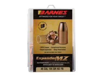 Barnes Bullets 30506 Expander MZ Muzzleloader 45 ExpanderMZ Hollow Point 195gr 15rd/Box