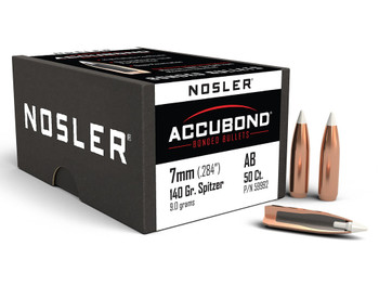 Nosler 59992 AccuBond 7mm 140gr Spitzer Point 50/Box