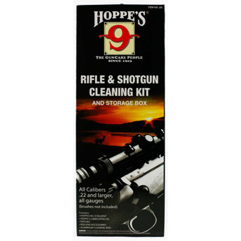 Hoppes UO Rifle  Shotgun Cleaning Kit AllCalibers Includes Storage Box UPC: 026285510034