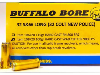 Buffalo Bore Ammunition 3A20 Outdoorsman Strictly Business 45Colt +P 325gr Lead Flat Nose 20 Per Box/12 Case