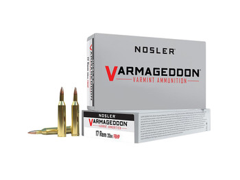 Nosler 65100 Varmageddon 17Rem 20gr Flat Base Hollow Point 20 Per Box/20 Case