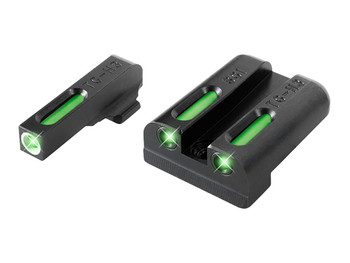 TruGlo TG13SG1A TFX Black | Green Tritium & Fiber Optic White Outline Front Sight Green Tritium & Fiber Optic Rear Sight