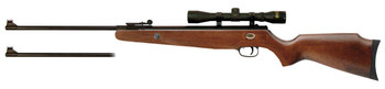 Beeman 1073GP Grizzly X2 Combo Gas Ram 177 22 1rd Shot Black Black Receiver Hardwood Scope 4x32mm UPC: 026785110734