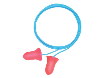 Howard Leight R01180 Corded Ear Plugs Super Leight Foam 33 dB Behind The Neck Red Adult 3 Pair