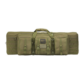 Bulldog BDT4043G Tactical Single Rifle Case 43 Green Nylon with 3 Accessory Pockets  Deluxe Padded Backstraps Lockable Zippers UPC: 672352010534