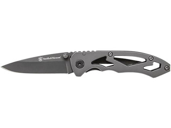 Smith & Wesson Knives CK400CP Skeletonized 2.20" Folding Drop Point Plain Stainless Steel Blade 3.20" Handle Includes Pocket Clip