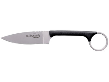 Cold Steel CS20A Bird & Game 3.50" Fixed Drop Point Plain AUS-8A SS Blade, 3.75" Black Textured Polymer Handle