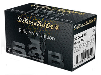 Sellier & Bellot SB30B Rifle 30Carbine 110gr Soft Point 50 Per Box/20 Case