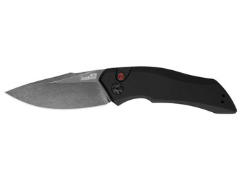 Kershaw 7100BW Launch 1 3.40" Folding Drop Point Plain Black Oxide Blackwash CPM 154 SS, Blade Black Aluminum Handle