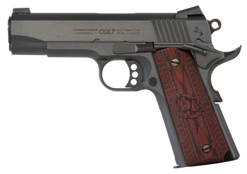 Colt Mfg O4942XE Commander Combat 9mm Luger 9+1 4.25" Steel Barrel, Blued Serrated Carbon Steel Slide, Blued Carbon Steel Frame w/Beavertail, Black Cherry G10 Grip, Ambidextrous                       