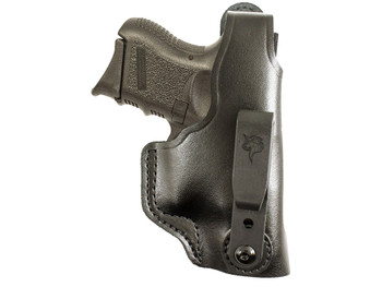 DeSantis Gunhide 033BAE1Z0 Dual Carry II IWB/OWB Black Leather Belt Clip Compatible w/Glock 26/ Walther PPS Right Hand