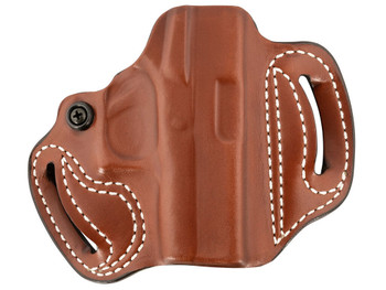 DeSantis Gunhide 086TA8BZ0 Mini Slide OWB Tan Leather Belt Slide Fits Glock 43/43x/48 Belt 1.75" Wide Right Hand