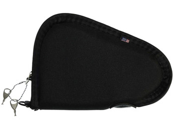 Allen 748 Locking Handgun Case Black Endura, YKK Zippers & Foam Padding Includes 2 Keys 8" L
