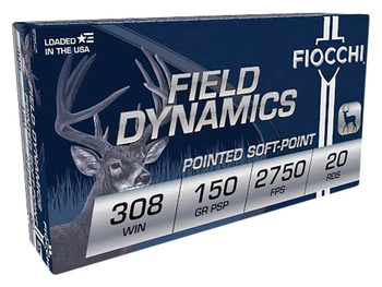 Fiocchi 308B Field Dynamics 308Win 150gr Pointed Soft Point 20 Per Box/10 Case