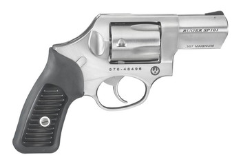 Ruger 5720 SP101  357 Mag  2.25 Barrel 5 Shot TripleLocking Cylinder Satin Stainless Steel Concealed Hammer Cushioned Rubber With Synthetic Insert Grip Transfer Bar Safety UPC: 736676057207