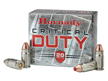 Hornady 90216 Critical Duty 9mmLuger+P 124gr Hornady FlexLock 25 Per Box/10 Case