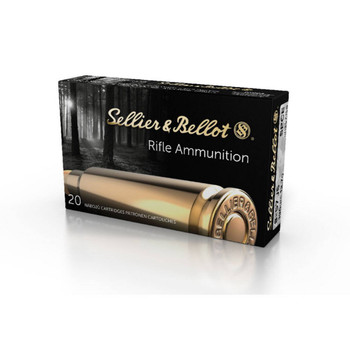 Sellier & Bellot Rifle Hyper Velocity Centerfire Ammunition, 8mm Mauser, Soft Point Cut Through Edge, 196 Grain - 20 Cartridge Box ( 20 / 1 )