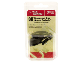 Uncle Mike's 18012 Mag Cap Swivel Set made of Steel with Blued Finish, 1" Loop Size & Quick Detach Style for 12 Gauge Remington 870 & 870 Youth Shotguns Includes Two Super Swivels