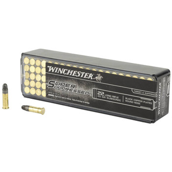 Winchester Super Suppressed Standard Velocity Rimfire Ammunition, 22 LR, CPRN, 45 Grain - 100 Cartridge Box ( 100 / 1 )