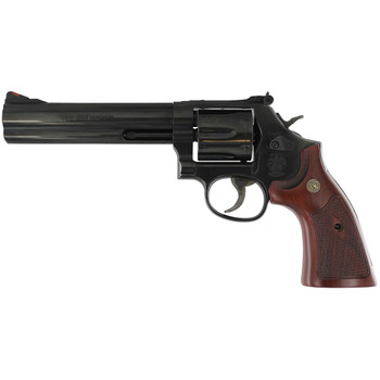 Smith  Wesson 150908 Model 586 Classic 357 Mag or 38 SW Spl P Blued Carbon Steel 6 Barrel 6rd  Cylinder  Square Butt LFrame Wood Grip With SW Medallions UPC: 022188147827